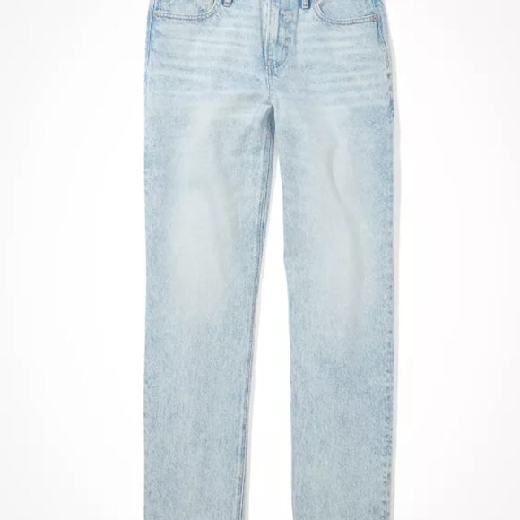 American Eagle 90s Straight  Comfort Stretch Waistband Blue Jeans Size 16/33W - Picture 2 of 15